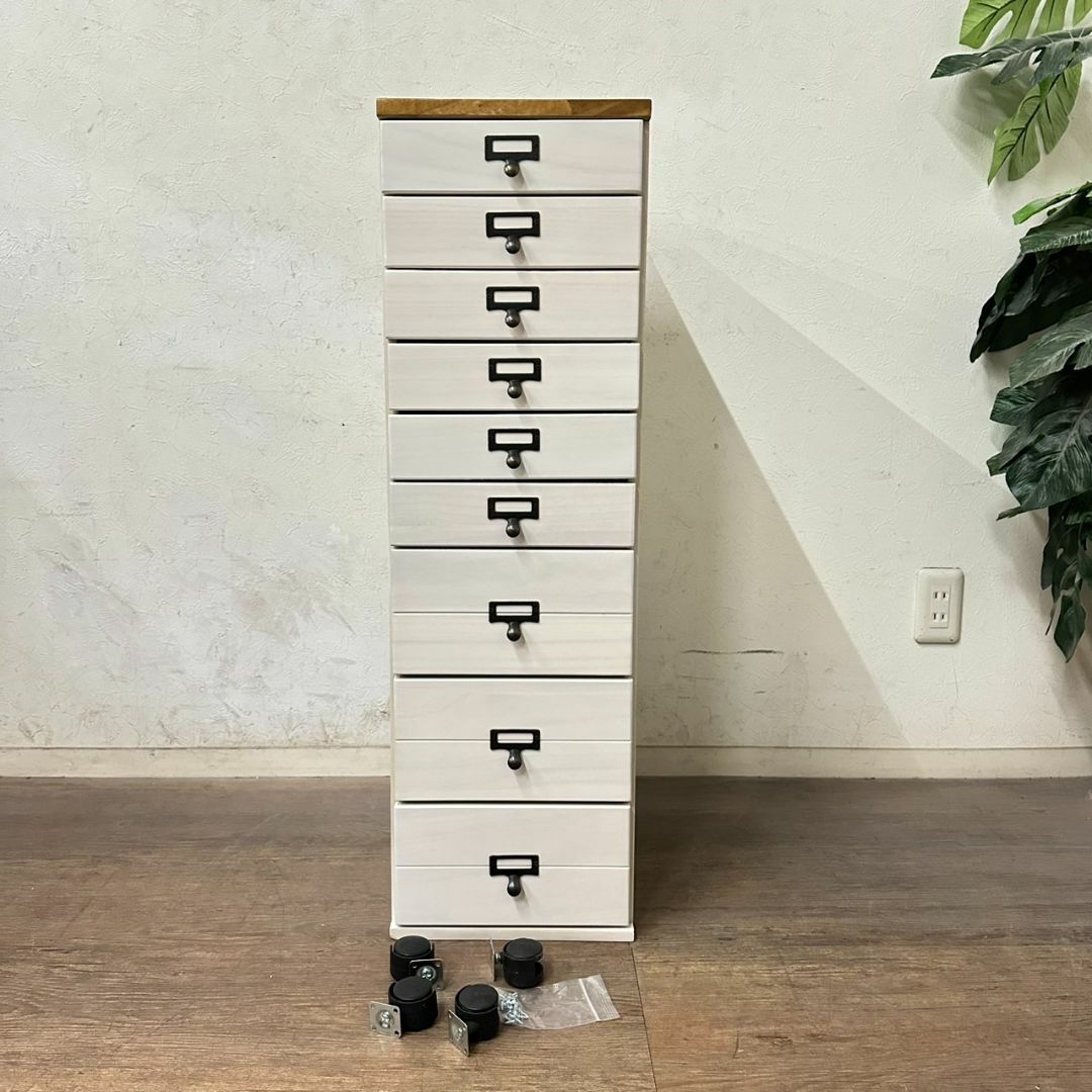 桐製 隙間ラック 箪笥 整理タンス 書類チェスト 9段 収納 の通販 by