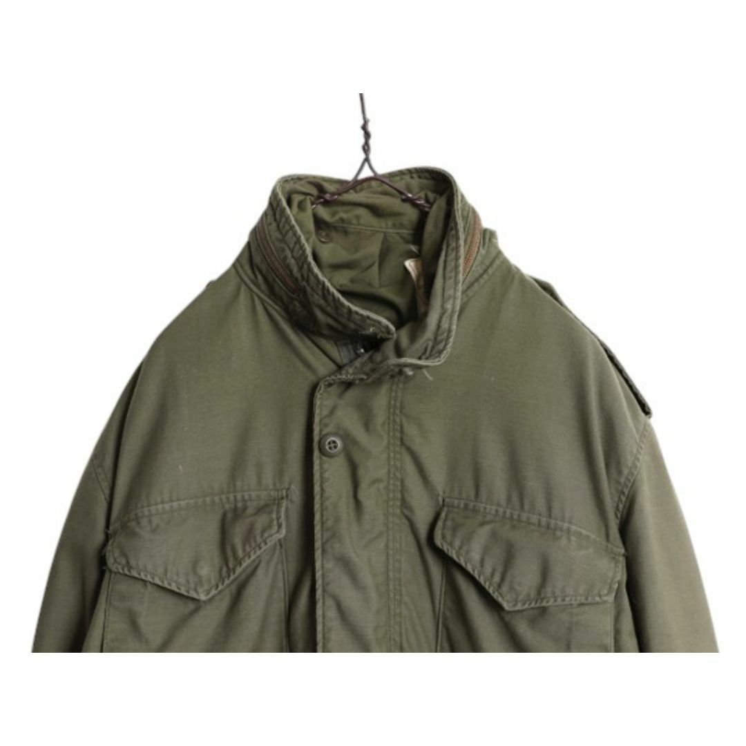 80s ALPHA 社製 米軍実物 US ARMY M-65 フィールド ジャケット MEDIUM