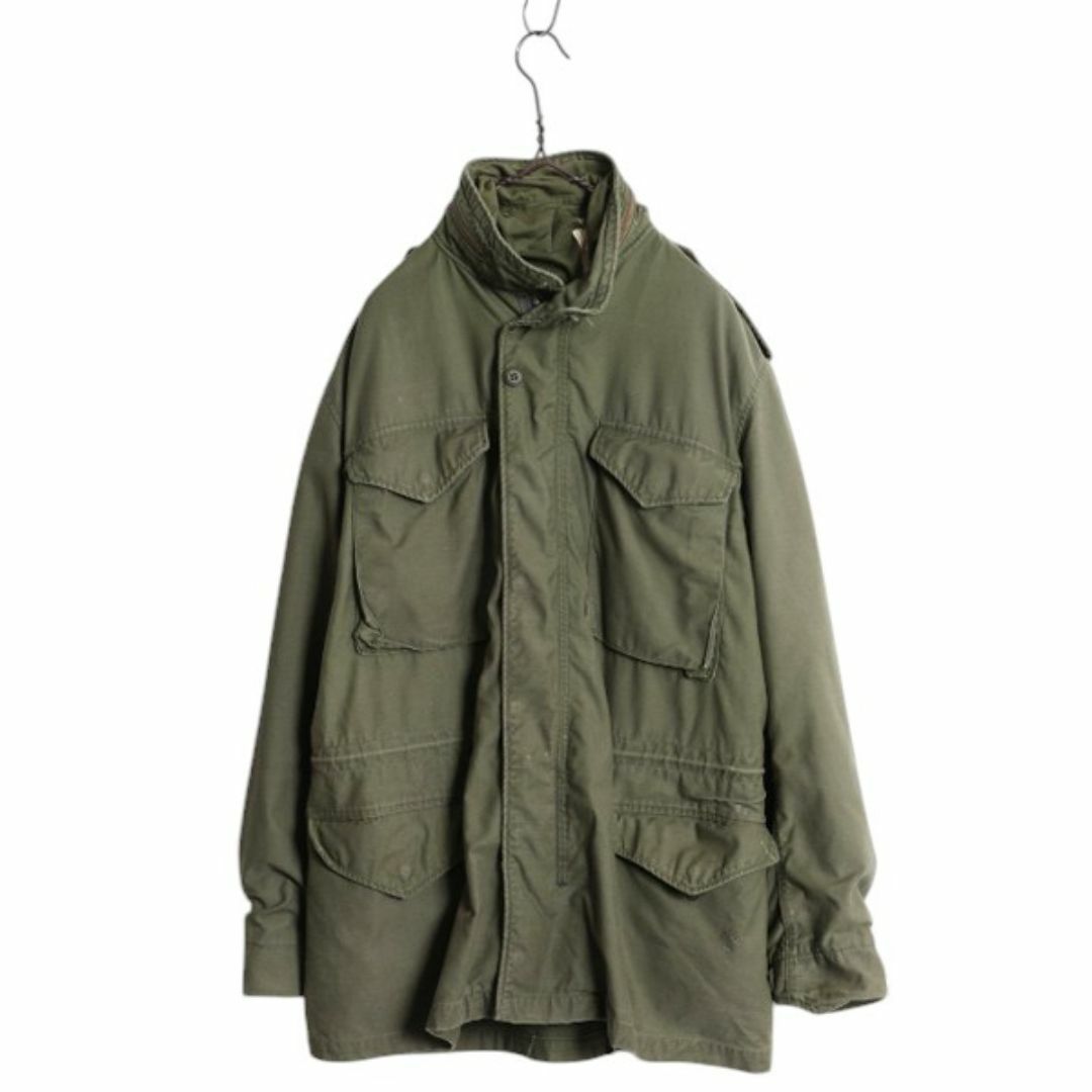 80s ALPHA 社製 米軍実物 US ARMY M-65 フィールド ジャケット MEDIUM
