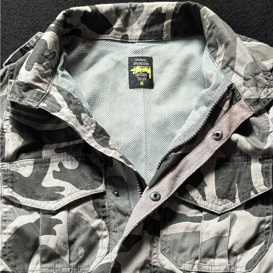 STUSSY - STUSSY ステューシー 迷彩 カモフラ ジャケット 灰色 グレー