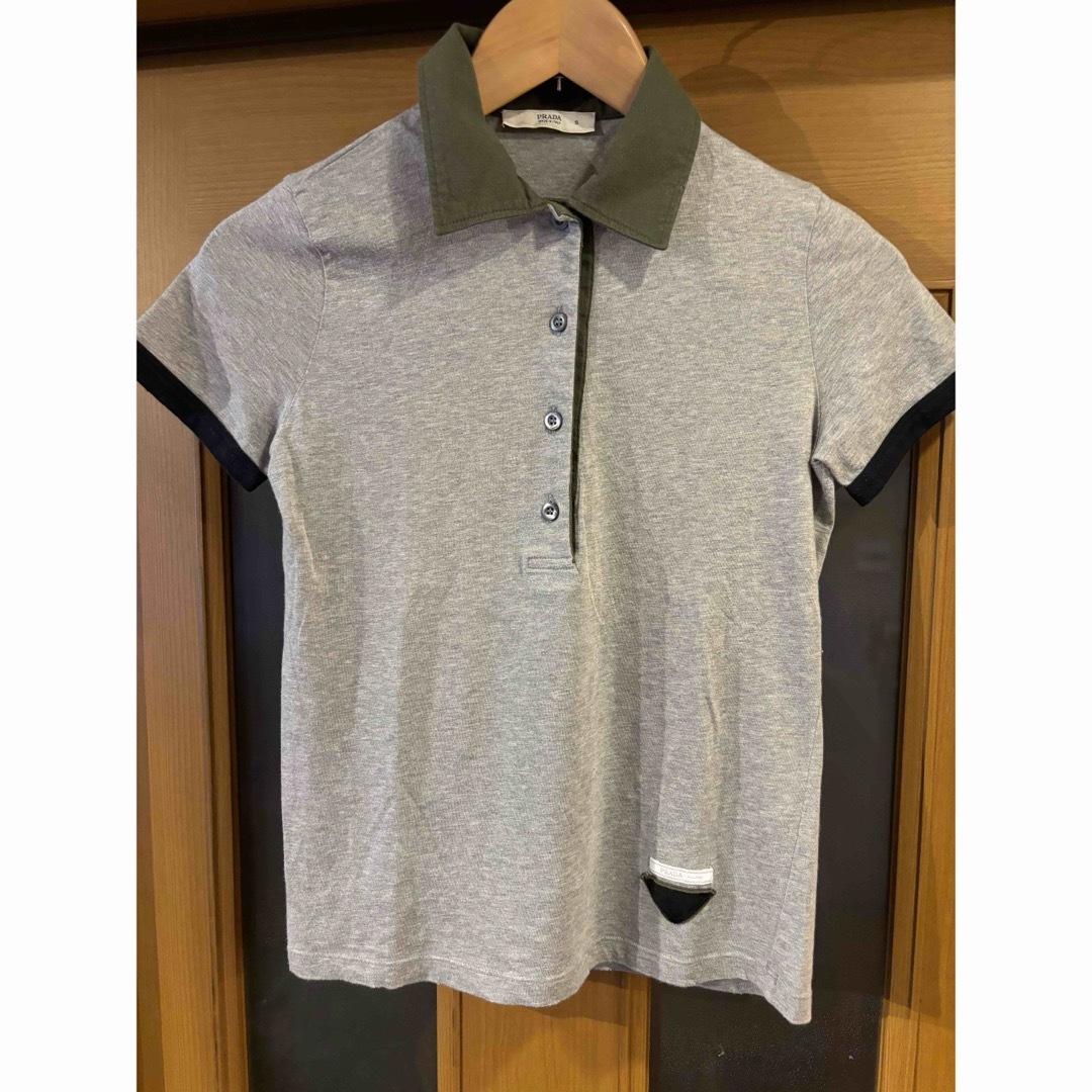 PRADA - #プラダ#PRADA#レディース#半袖ポロシャツ#グレー#Sサイズ