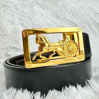 CELINE - 【美品】CELINE セリーヌ ベルト リバーシブル 馬車金具
