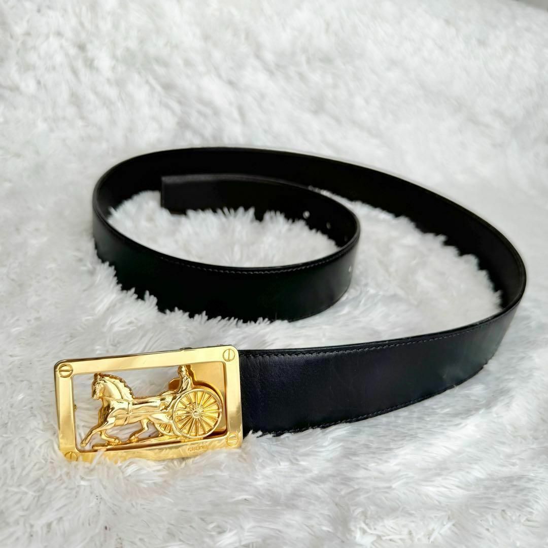 CELINE - 【美品】CELINE セリーヌ ベルト リバーシブル 馬車金具