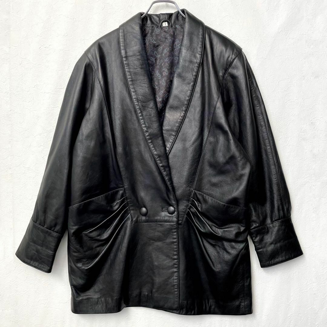 VINTAGE - 90s ヴィンテージ レザージャケット ダブル 本革 裏地