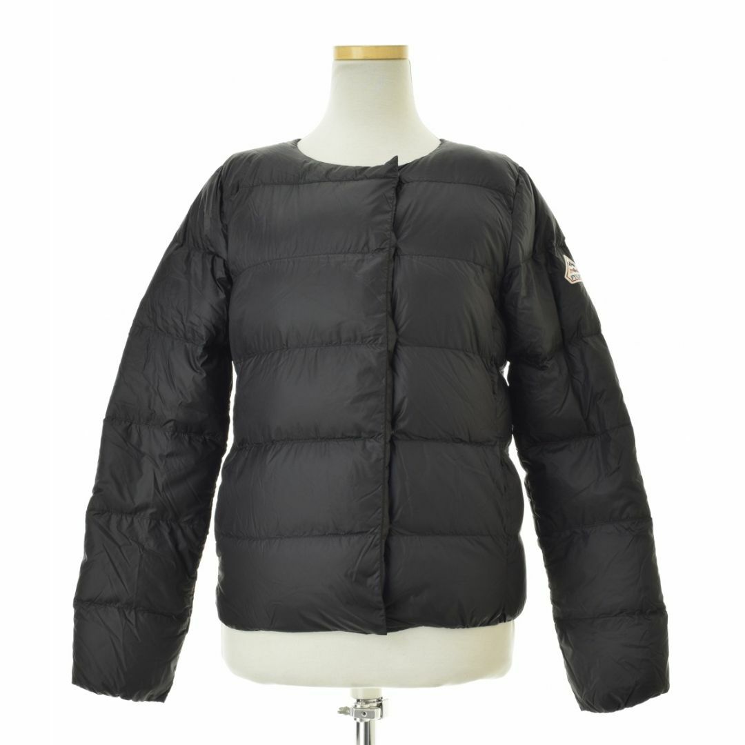 PYRENEX ノーカラーダウンジャケットJP 38 カンヌブラック