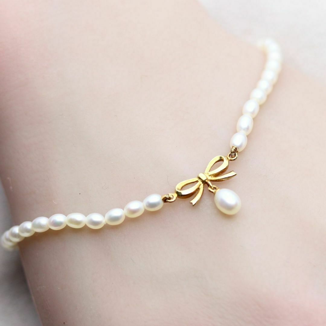 TASAKI - 田崎真珠 タサキ ブレスレット K18 淡水 ベビーパール リボン