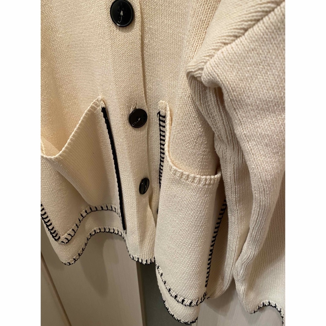 ZARA - 新品未使用！ZARA コントラストトップステッチニット