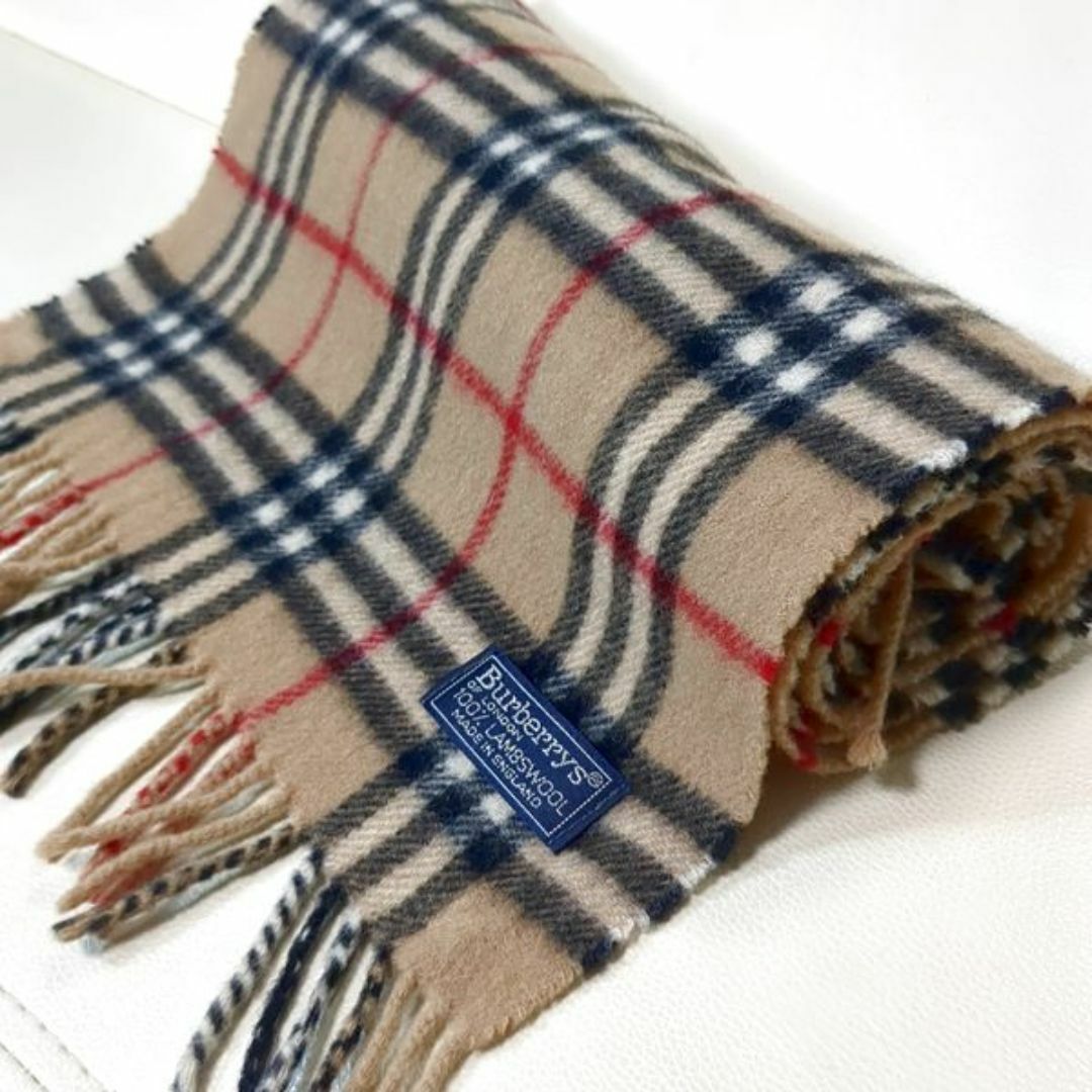 BURBERRY - バーバリーズ ラムウール ショートマフラー 長さ133cm位