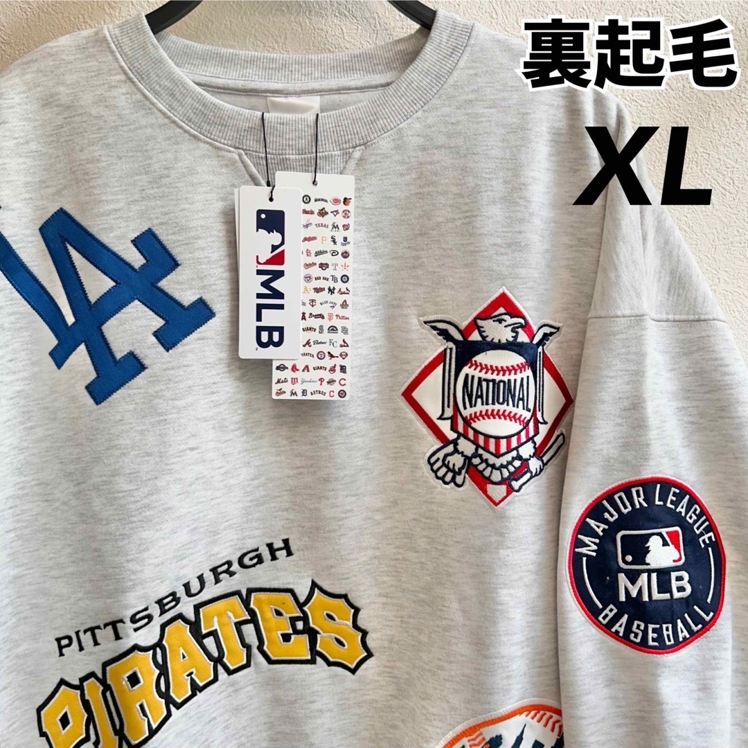 MLB - 【XL】MLB公式 ロゴ刺繍ワッペン 裏起毛トレーナー○大谷翔平