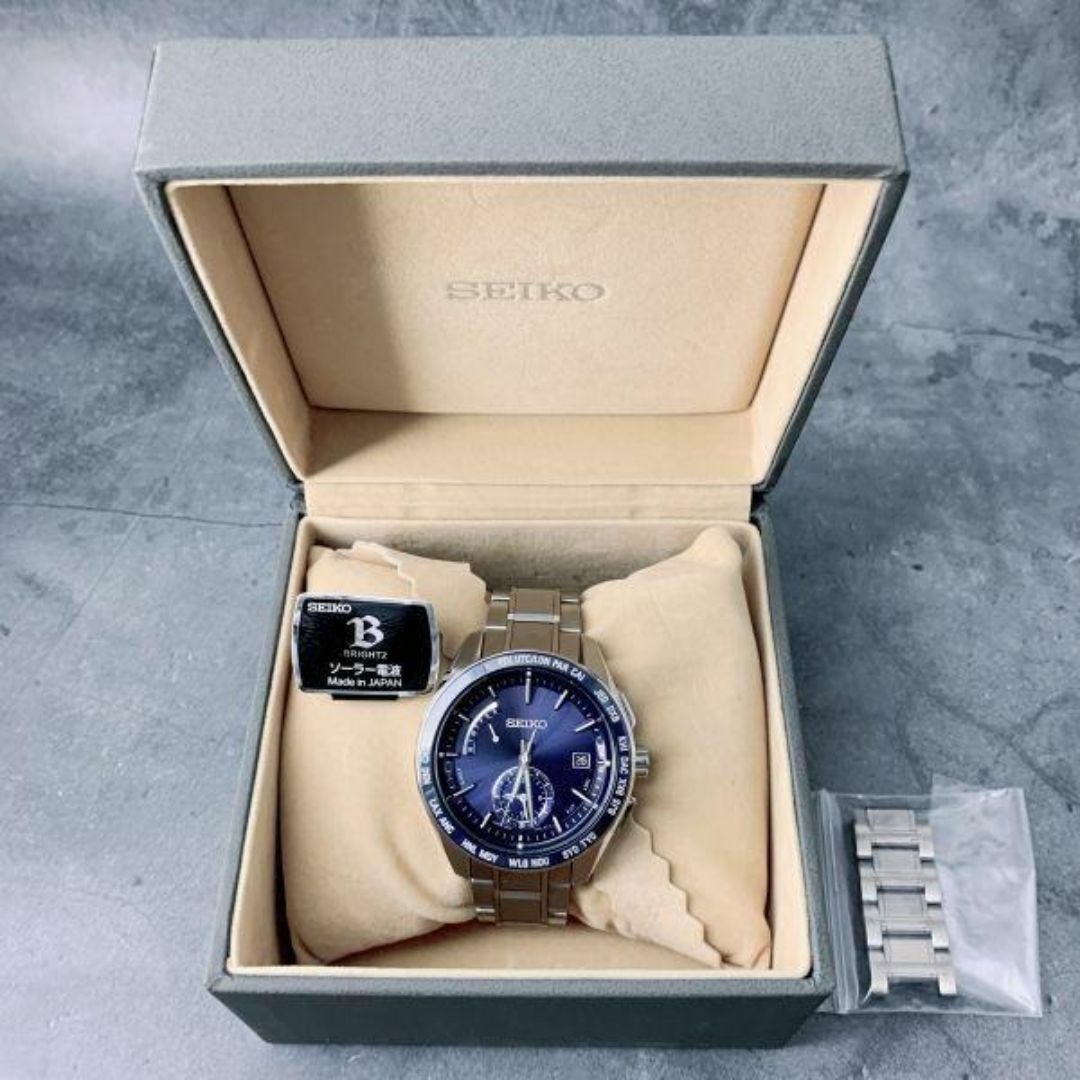 SEIKO - セイコー上級ブライツ「誤差10万年に1秒」電波ソーラー チタン
