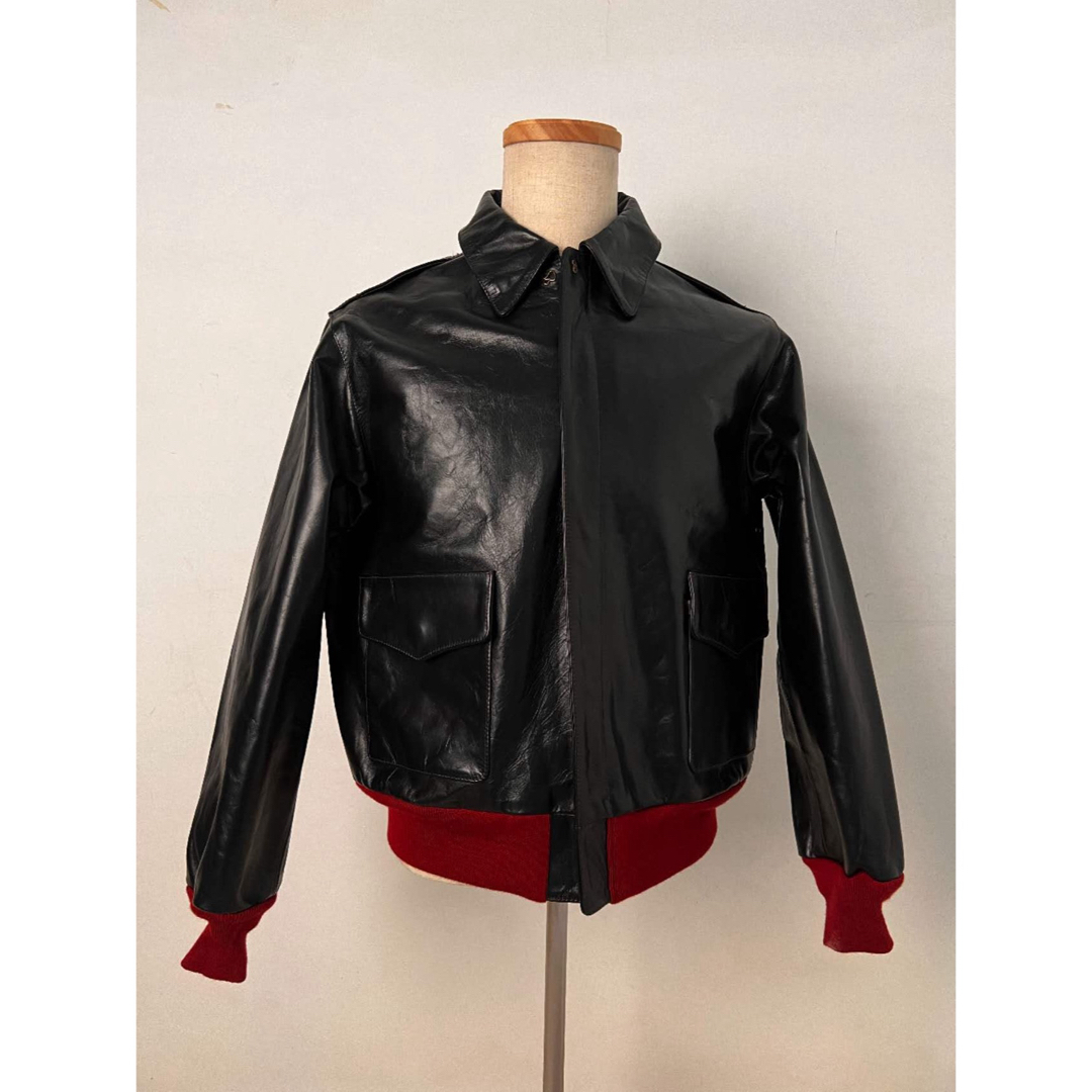 実名復刻 赤リブ A−2 フライトジャケット 馬革 Lの通販 by jpwtc shop