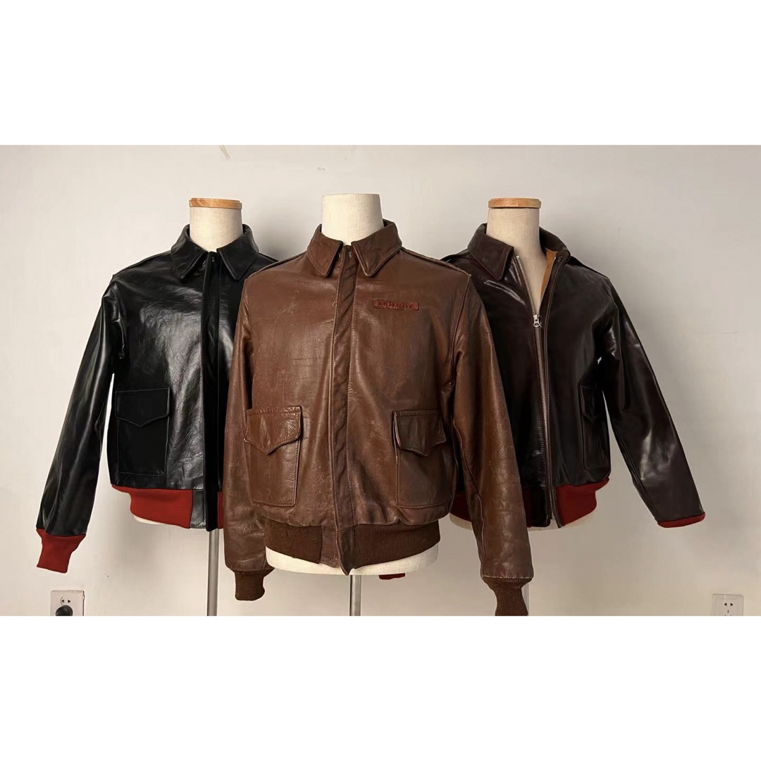 実名復刻 赤リブ A−2 フライトジャケット 馬革 Lの通販 by jpwtc shop