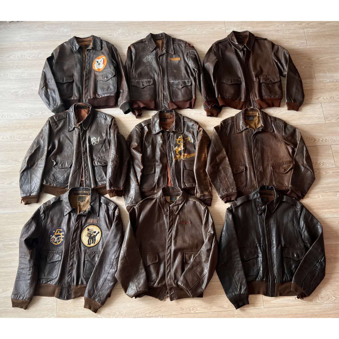 実名復刻 赤リブ A−2 フライトジャケット 馬革 Lの通販 by jpwtc shop