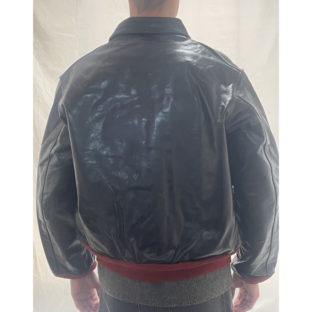 実名復刻 赤リブ A−2 フライトジャケット 馬革 Lの通販 by jpwtc shop