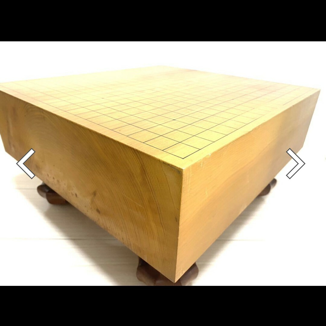 本榧 5寸 天地柾 / 本蛤碁石 / 那智黒 / 銘木碁笥 フルセット 囲碁盤と