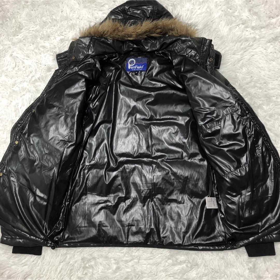 Y2K ファーダウンジャケット 光沢 グランジ お兄系 平成 黒の通販 by