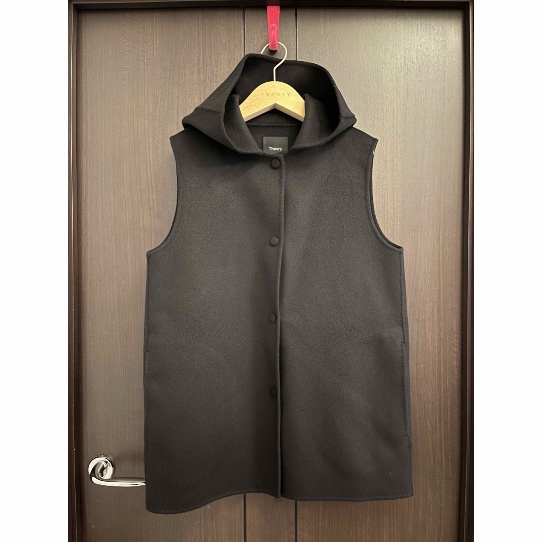 Theory - theory 23AW カシミヤ混ダブルフェイス素材 フード付きベスト