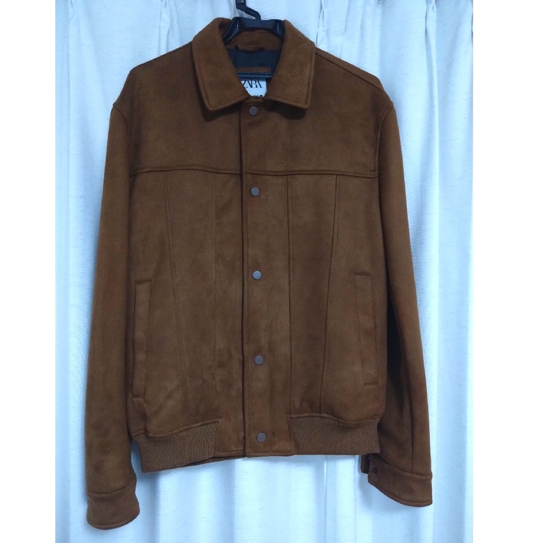 ZARA - ZARA フェイクスエード ジャケット アウター ブラウンの通販 by