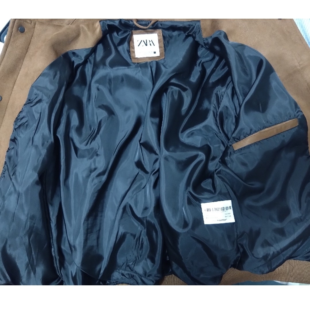 ZARA - ZARA フェイクスエード ジャケット アウター ブラウンの通販 by