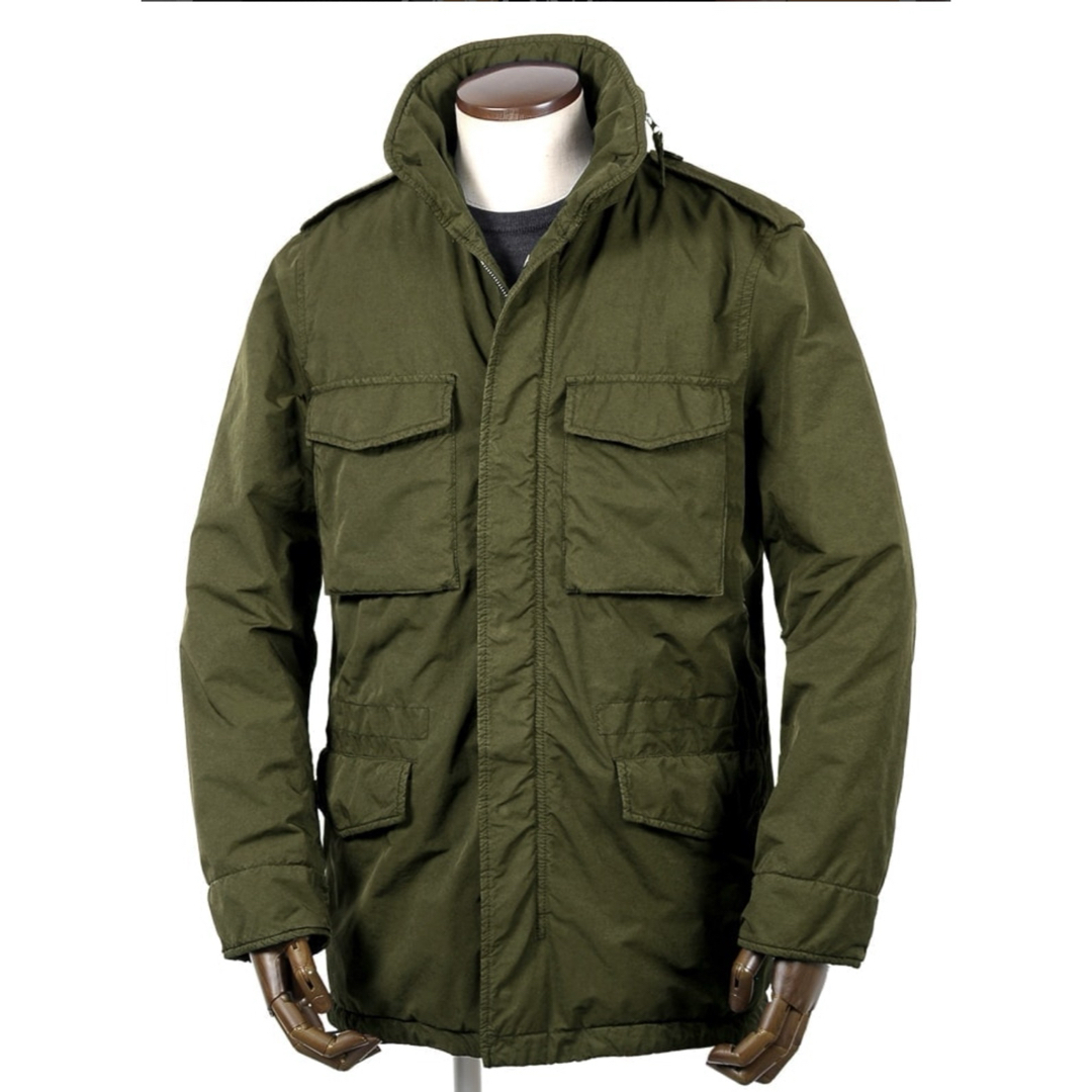 ASPESI - ASPESI ミリタリージャケット オリーブグリーン Sサイズの