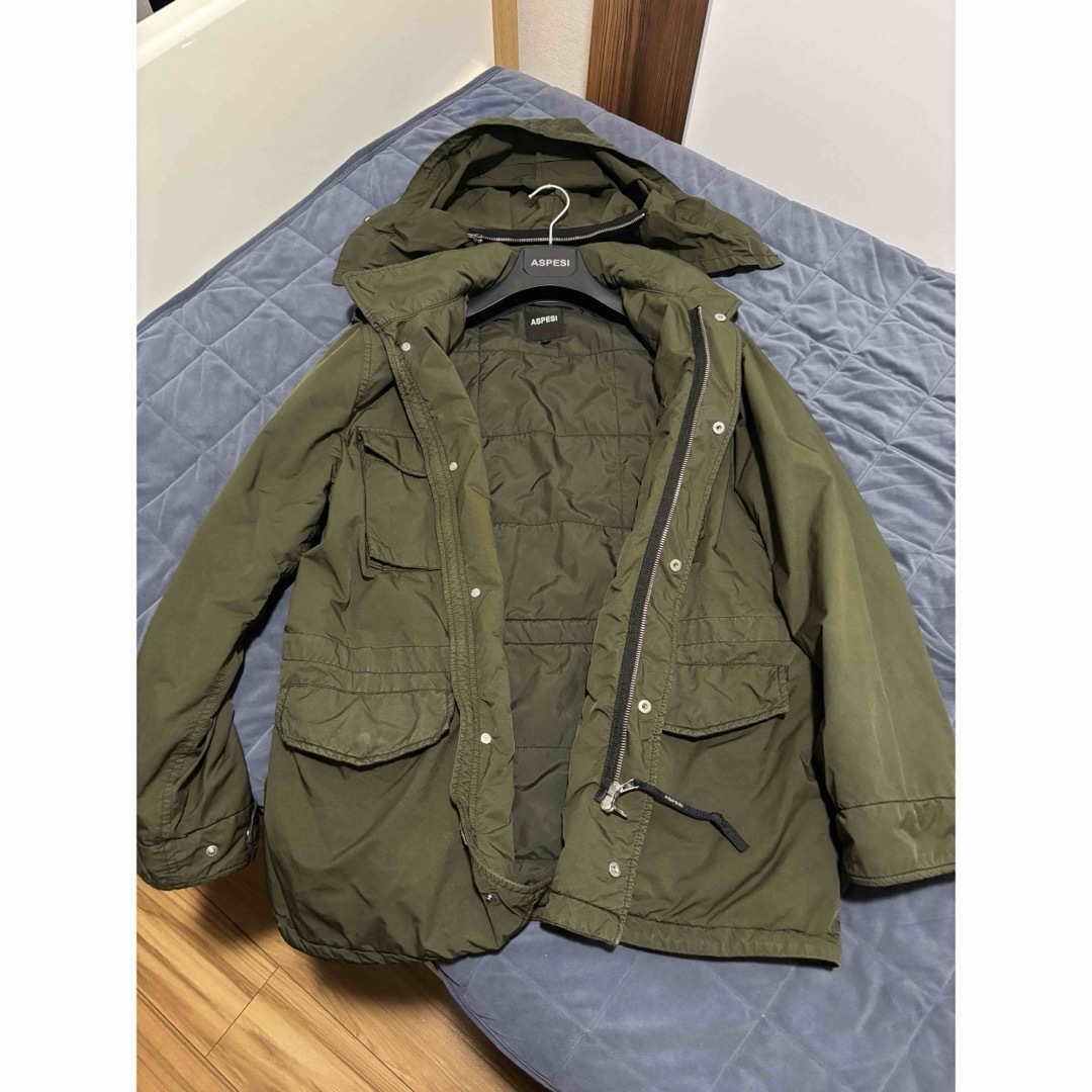 ASPESI - ASPESI ミリタリージャケット オリーブグリーン Sサイズの