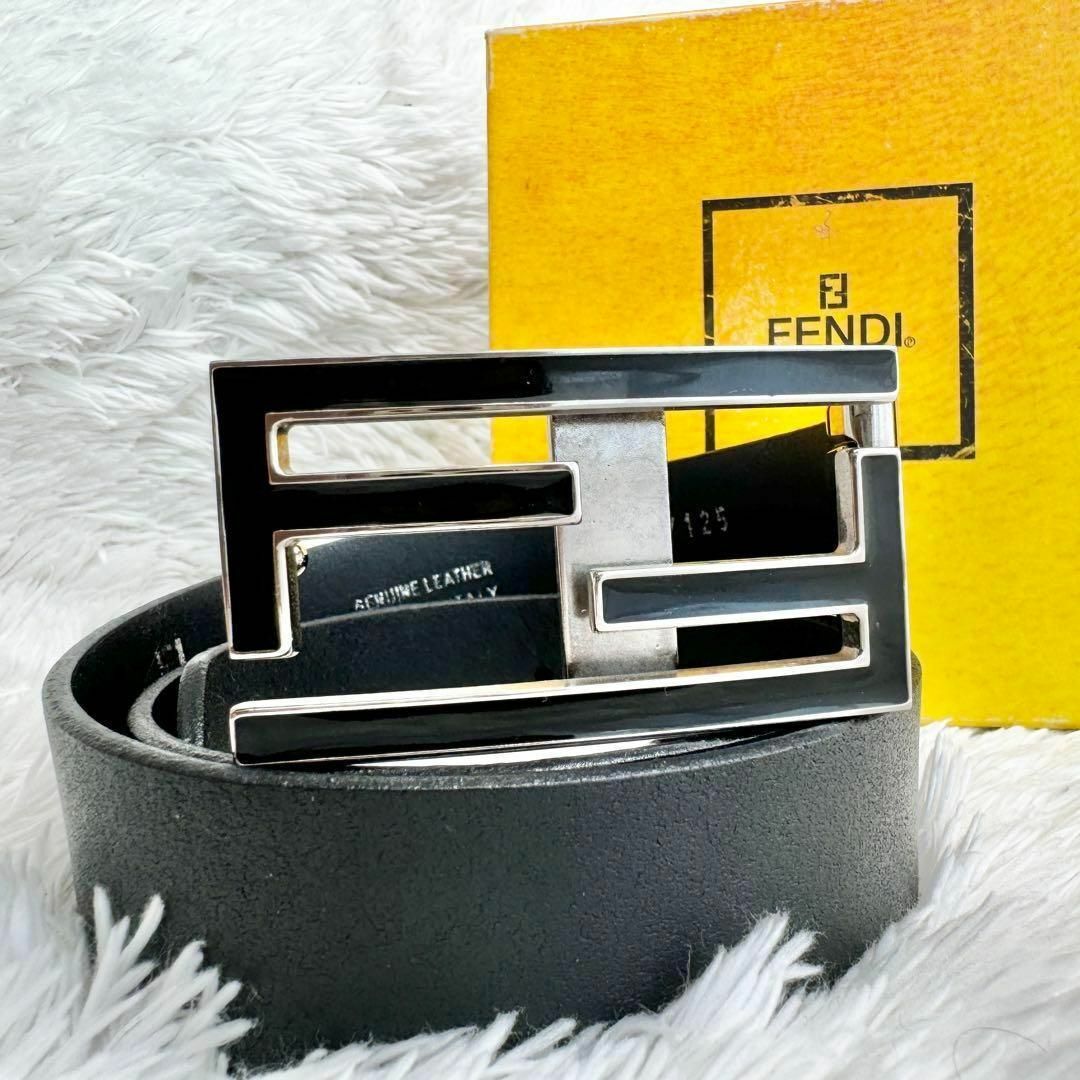 FENDI フェンディシルバーバックルベルトズッカ柄