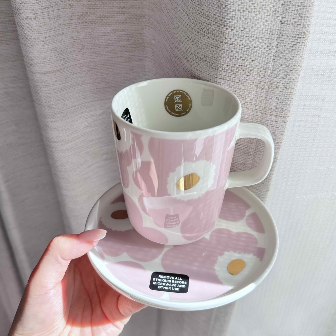 marimekko - 【限定品】マリメッコ ピンク ゴールド マグカップ