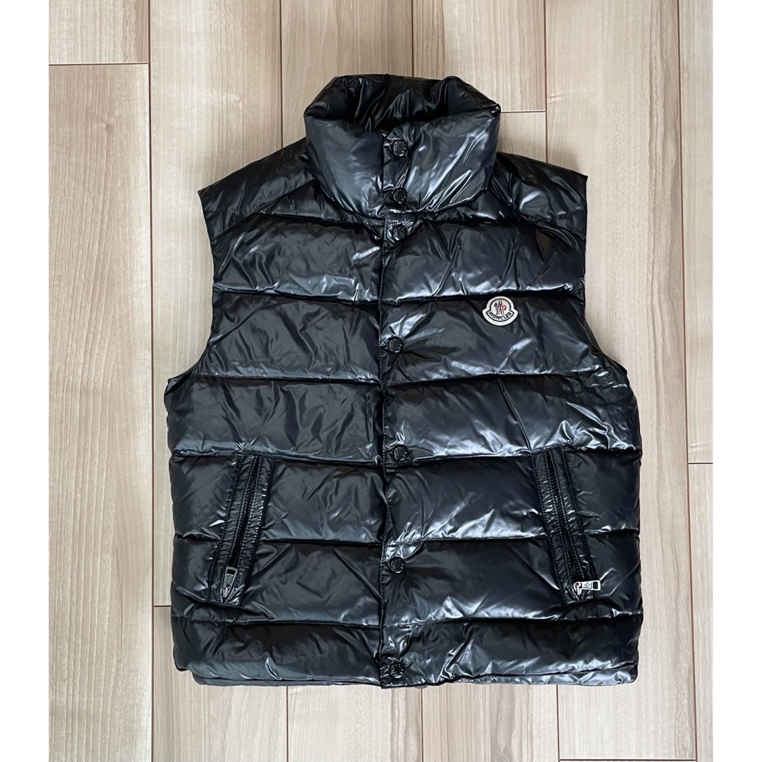 極美品】モンクレール LACET フード付きダウンベスト ブラック サイズ0