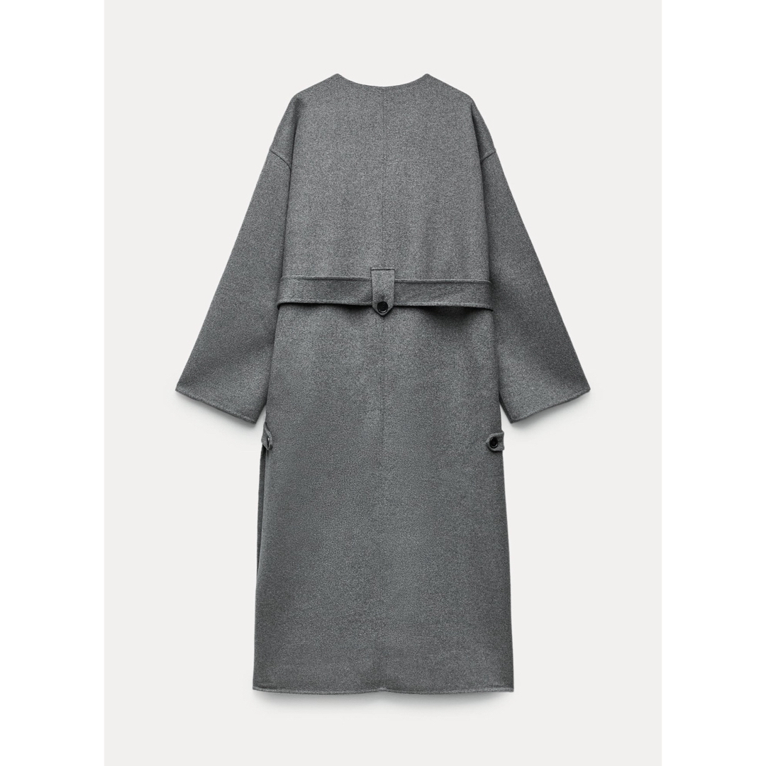 ZARA - ZARA ウールブレンド コート ロングコート XS グレー 新品タグ