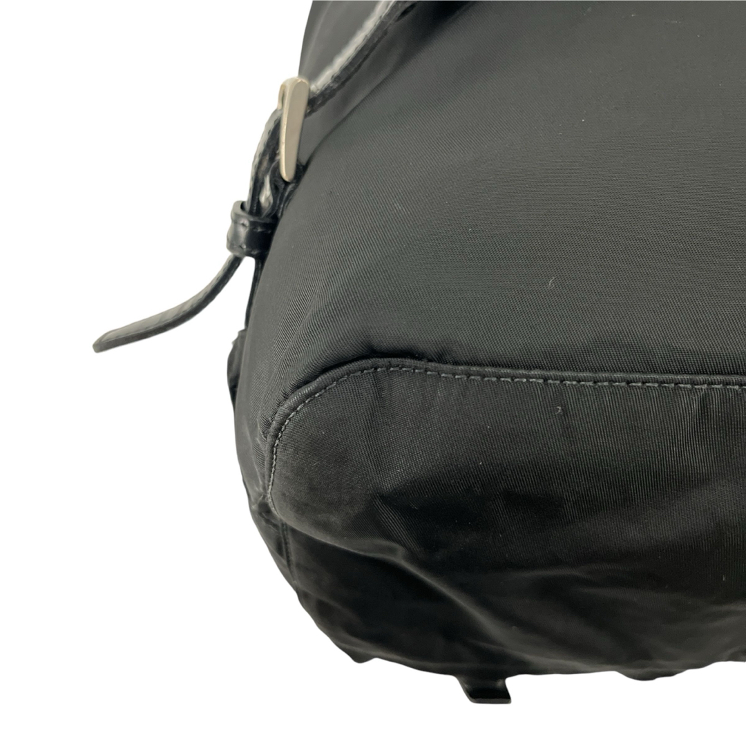 PRADA - PRADA プラダ リュック 三角ロゴ バックパック 巾着 黒