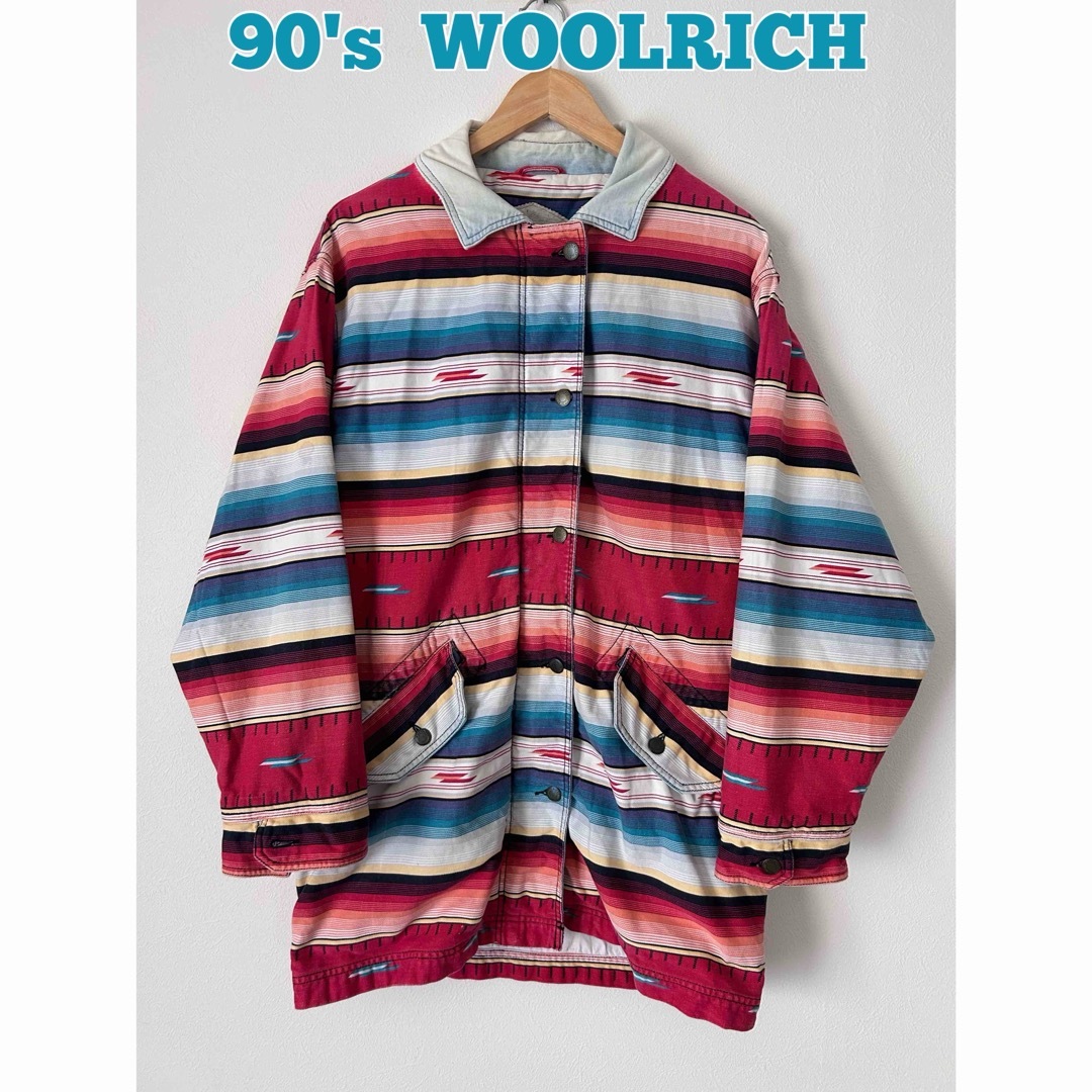 WOOLRICH - WOOLRICH カバーオール ジャケット ネイティブ柄 90's 古着