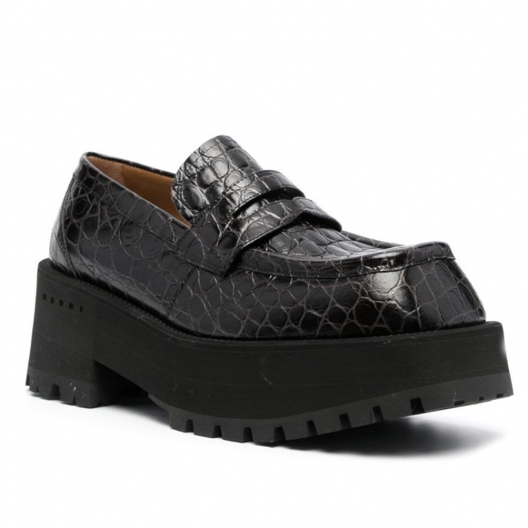 MARNI - ヘイリー着用【marni】マルニ クロコエンボスブローグシューズ