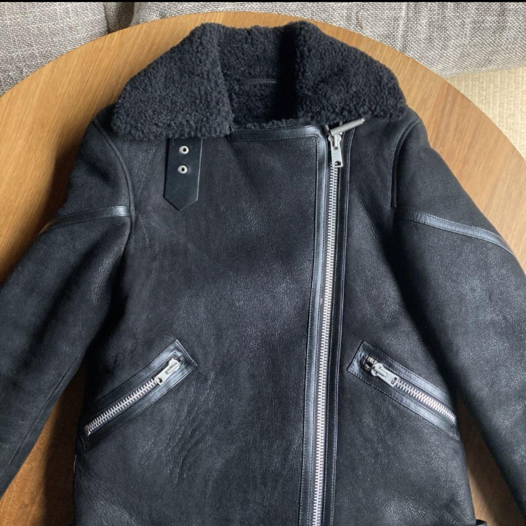 All Saints - オールセインツall saints ムートン ライダース 黒