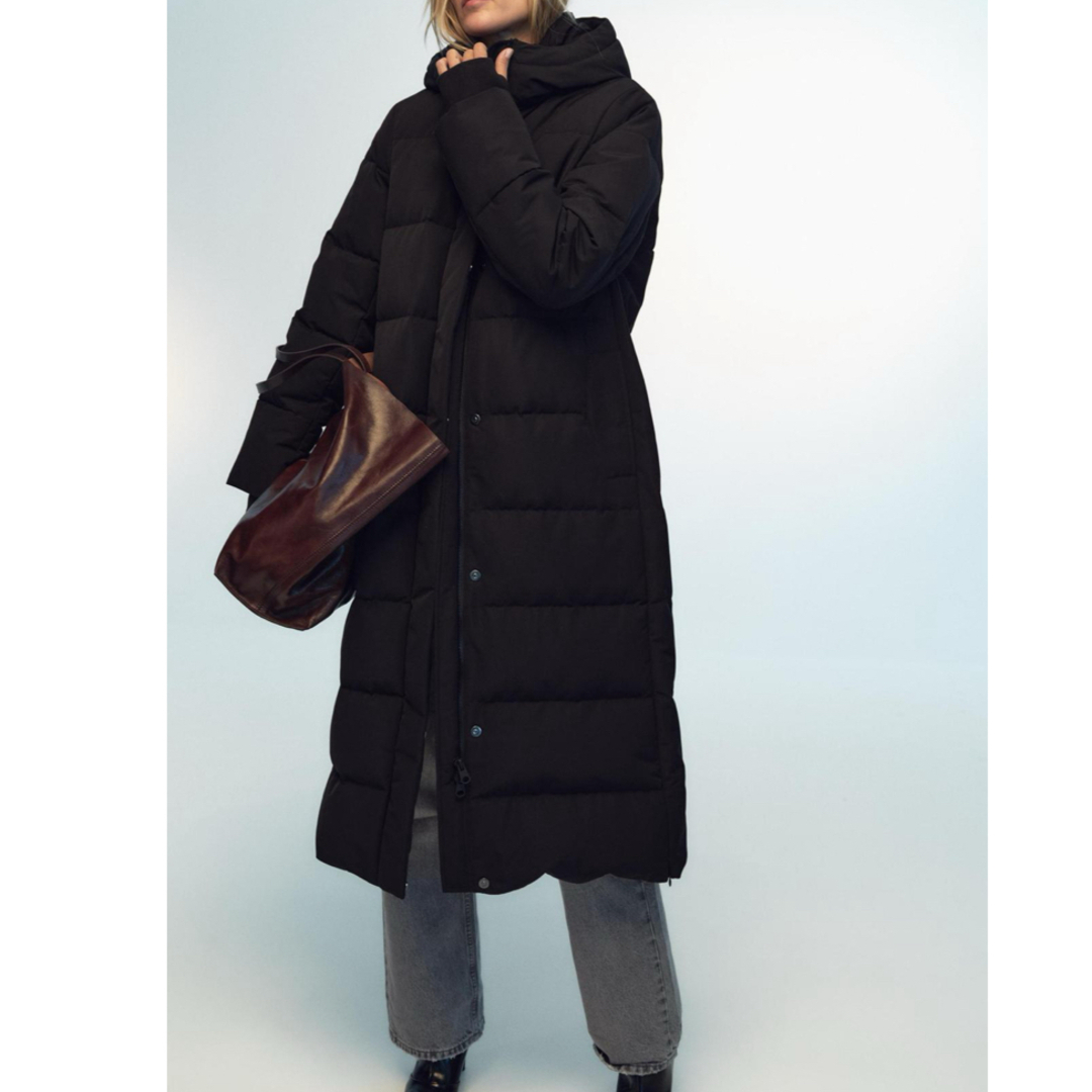 ZARA - ウォーター&ウィンドプロテクション フード ロング ダウン