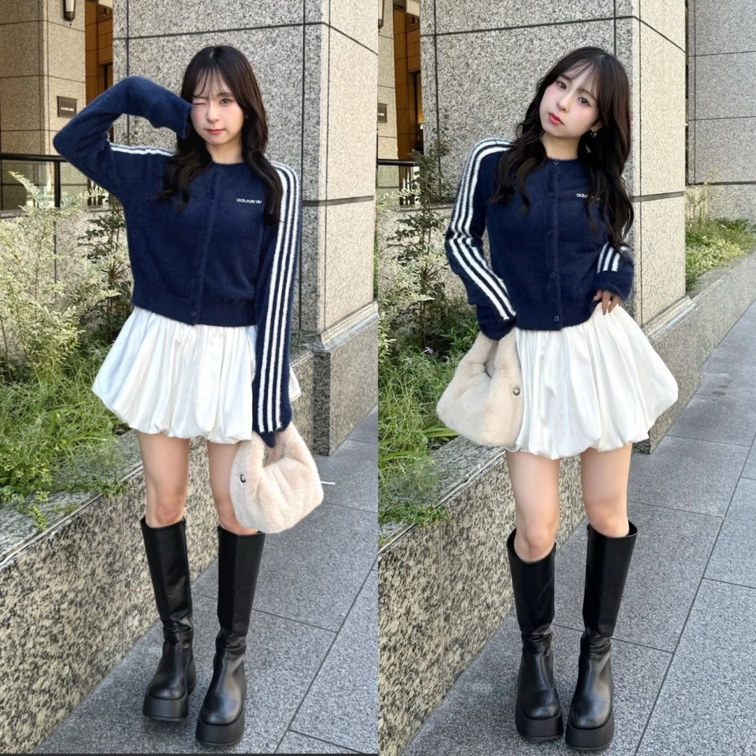 adidas Originals - 希少2XL⭐️adidasフラッフィーニットカーディガン