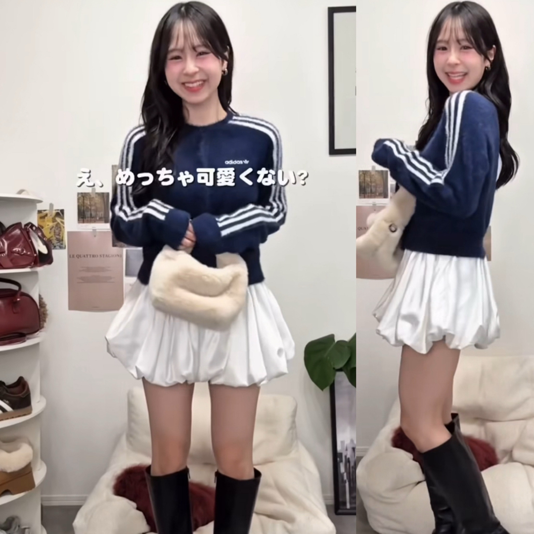 adidas Originals - 希少2XL⭐️adidasフラッフィーニットカーディガン