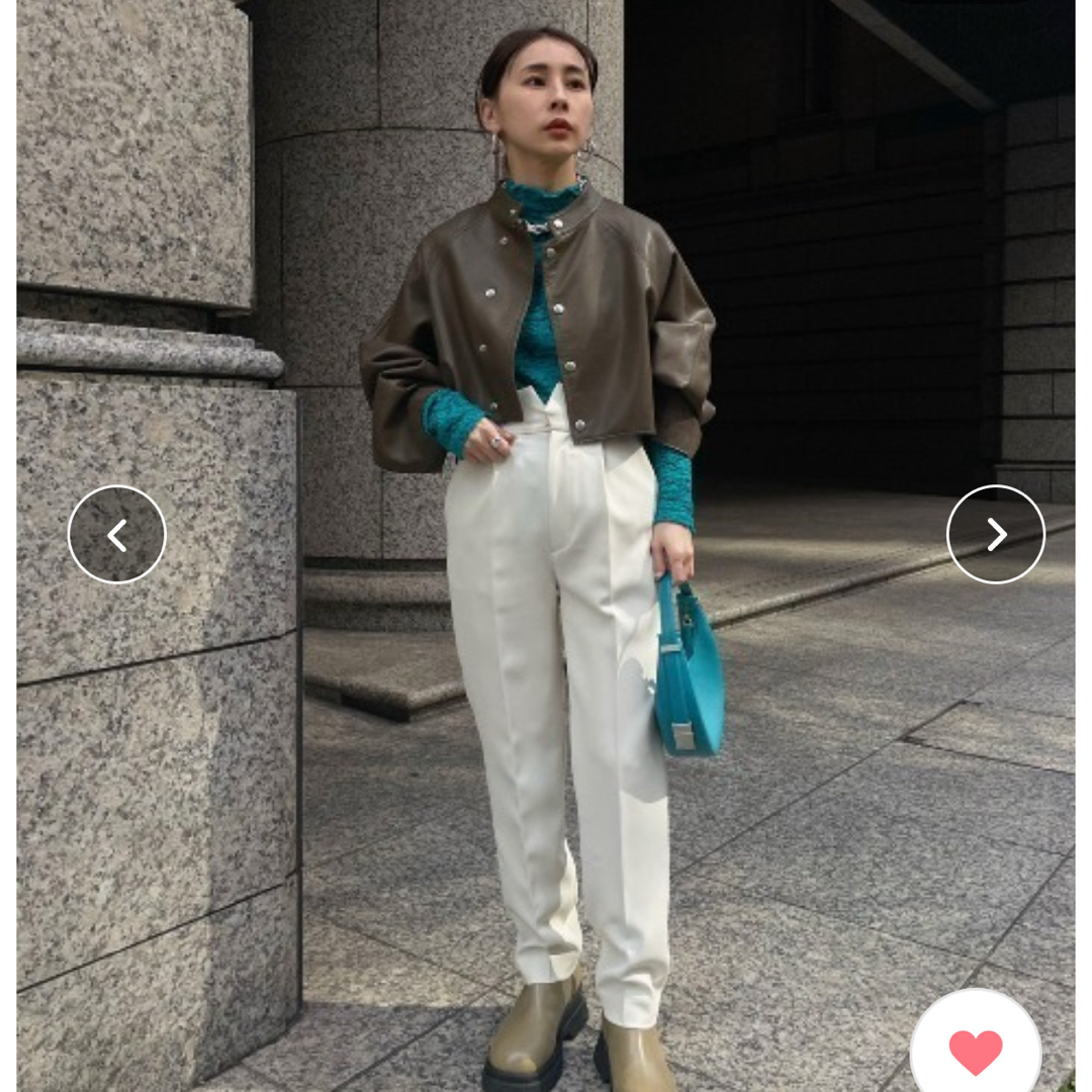 Ameri VINTAGE - AMERI ラウンドショートフェイクレザージャケットの