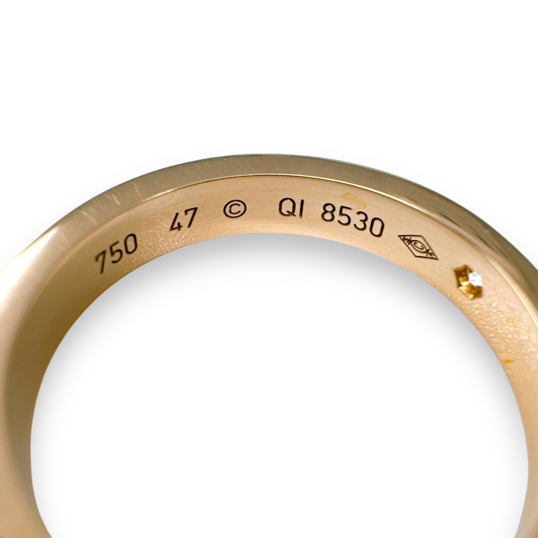 カルティエ リング 47 エングレーブド K18PG ダイヤ ブランド 7号