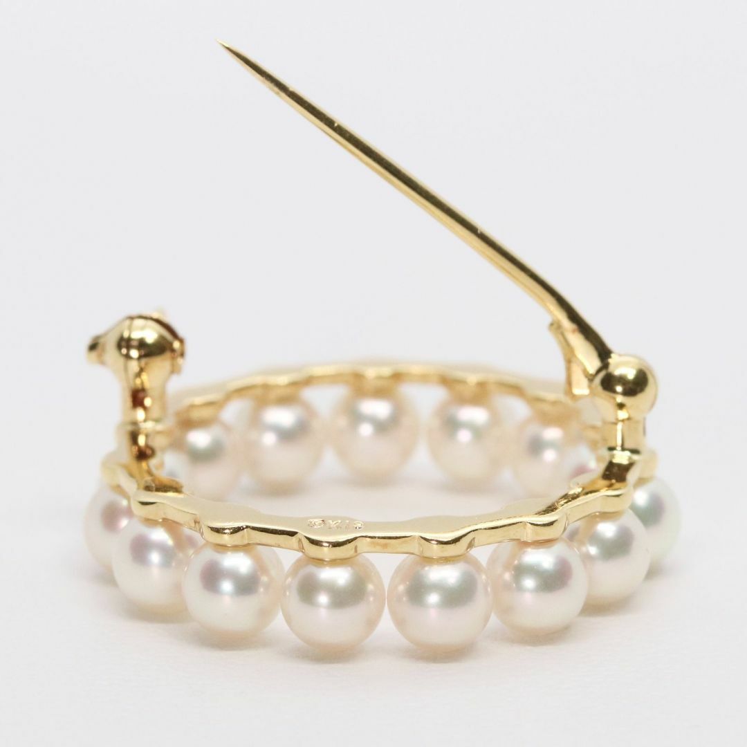 MIKIMOTO - ミキモト K18 サークル ブローチ ベビーパール /24-3371Sの