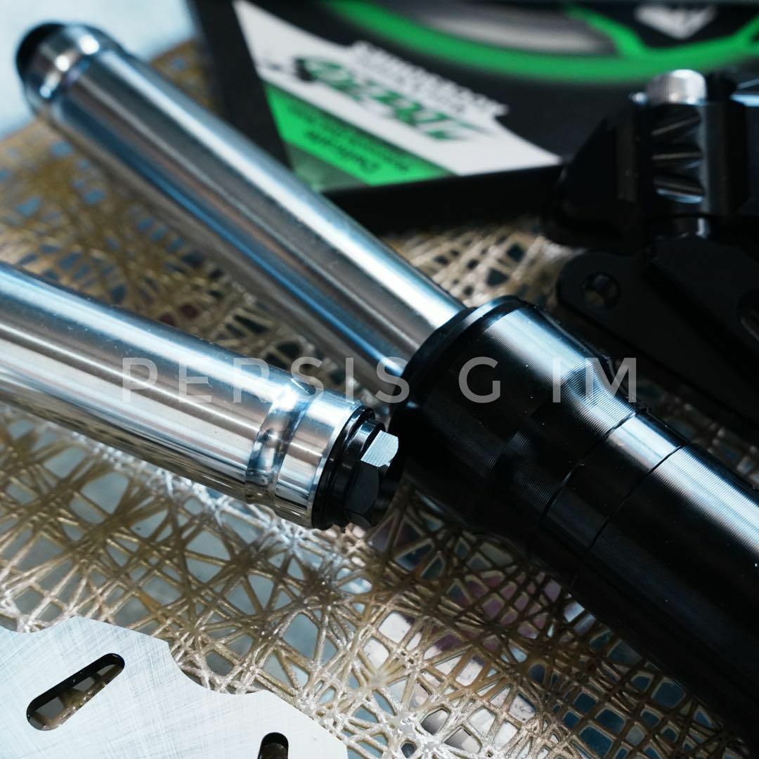 ズーマーやdioに フロントディスク化キット 黒 ブラック フォーク