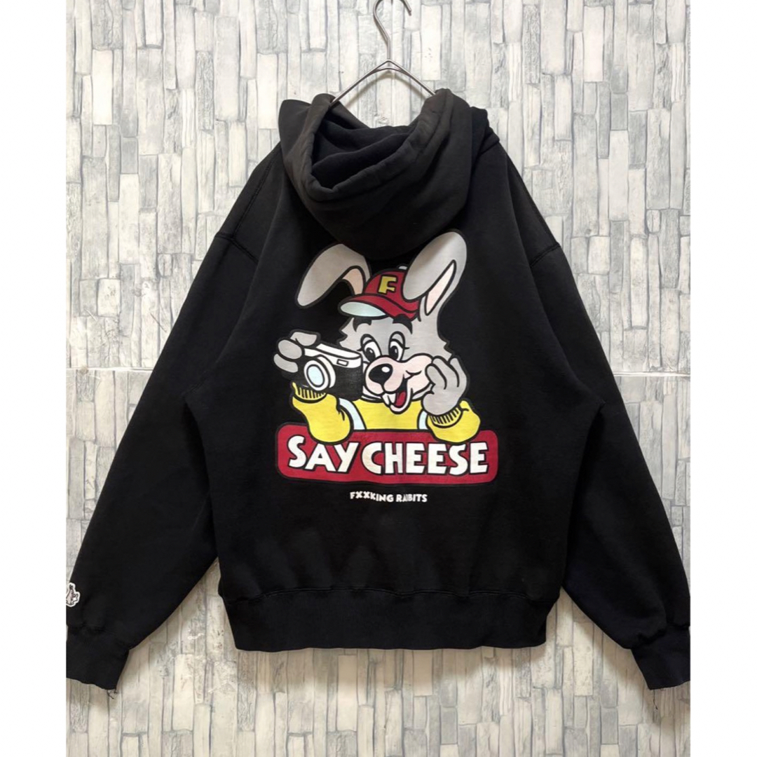FR2 - FR2 パーカー SAY CHEESE ウサギ プルオーバー M 裏起毛フェード