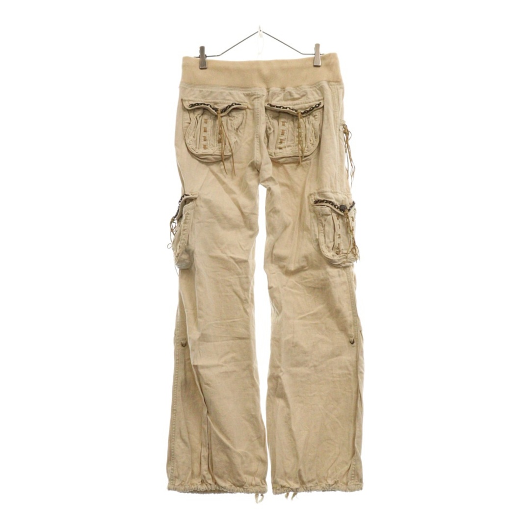 goa - goa ゴア Parachute Cargo Pants リネン混チェーン装飾