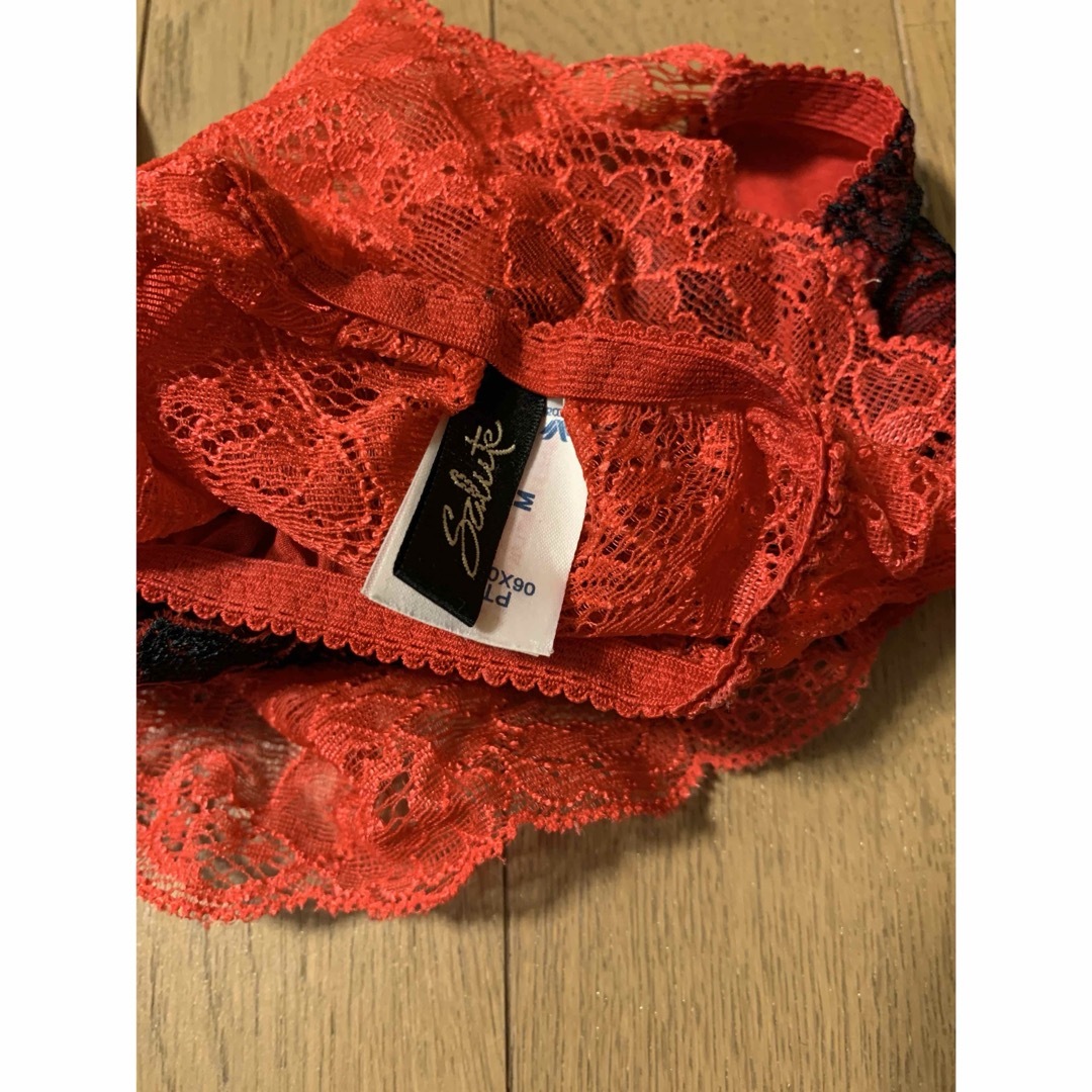 Wacoal - サルート レースのショーツ Mサイズ レッド ワコール salute