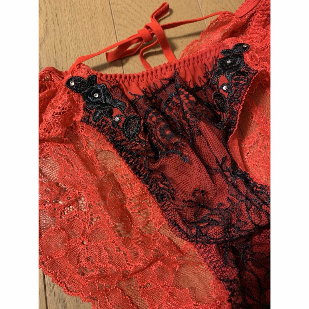 Wacoal - サルート レースのショーツ Mサイズ レッド ワコール salute