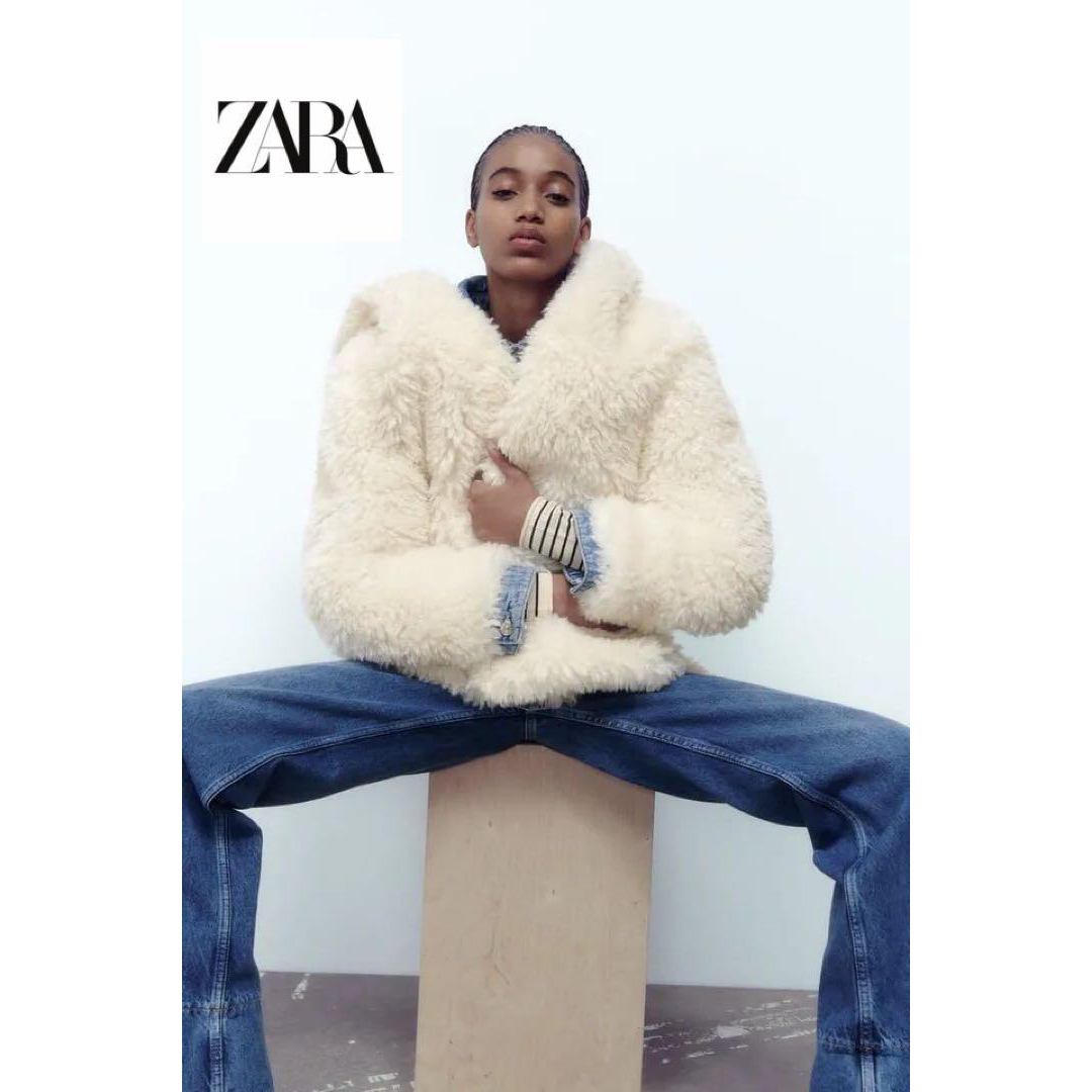 ZARA - ZARA ザラ フーデッドフェイクファージャケットの通販 by yon