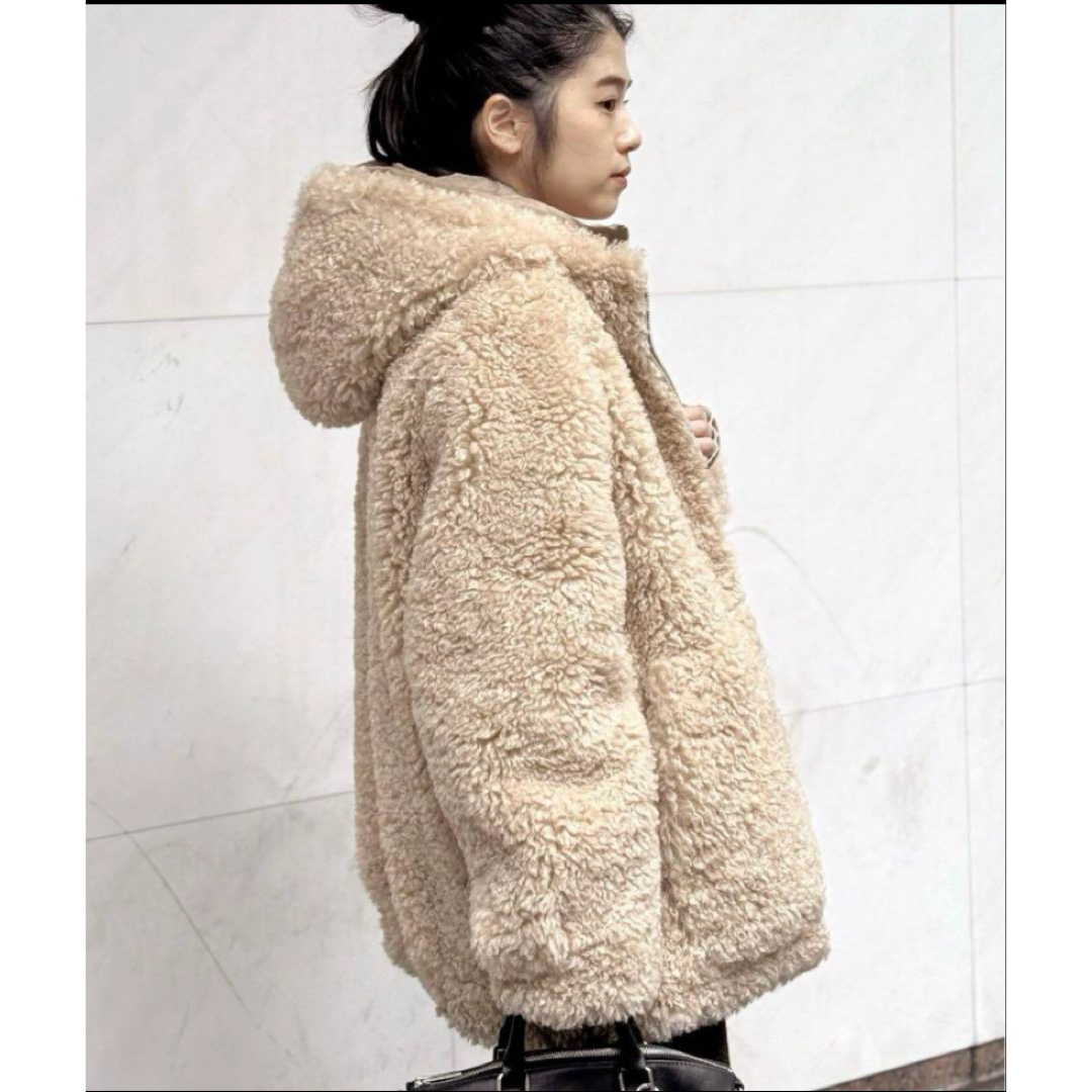 AP STUDIO - 【Vegancode/ヴィ―ガンコード】カーリーフーディブルゾン