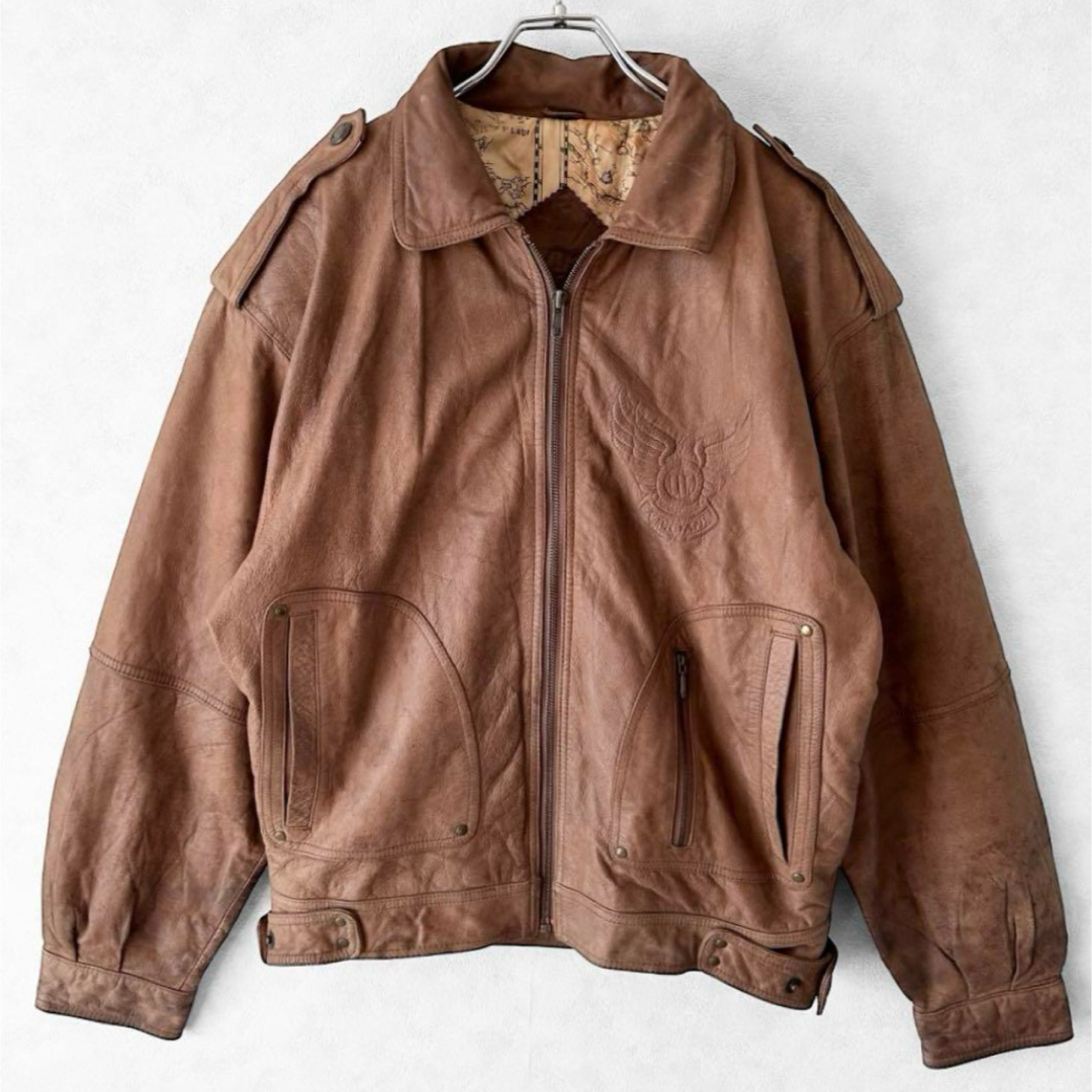 VINTAGE - 90s vintage A2 G1 本革 型押し 革ジャン レザージャケット
