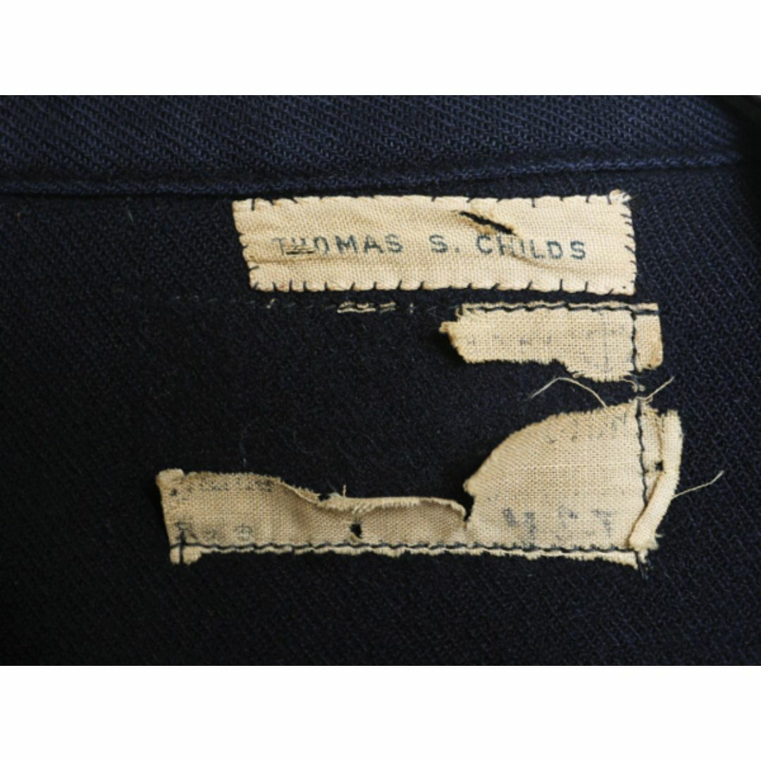 40s ☆ 米軍実物 USN ネイビー 片ポケ CPO シャツ メンズ S 程 古着