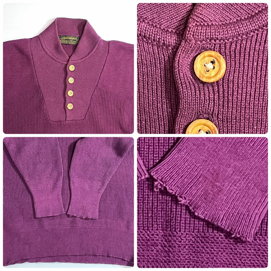 Eddie Bauer - 80s エディーバウアー 黒タグ コットンニット ヘンリー