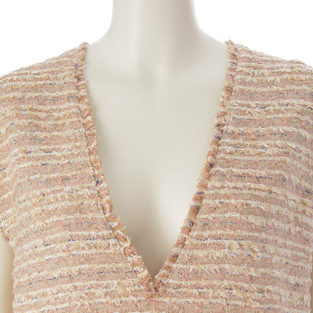 Drawer - ドゥロワー ファンシーツイード コットン ノースリーブ